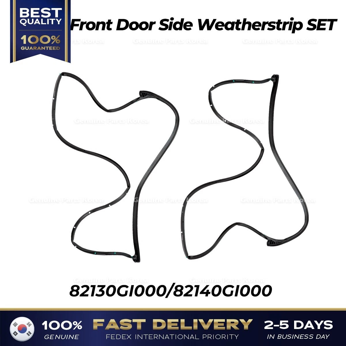 ⭐Genuine⭐ Front Door Side Weatherstrip SET for 82130GI000 82140GI000 for Ioniq 5