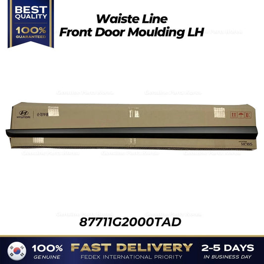 ⭐Genuine⭐ Waiste Line Front Door Moulding LH 87711G2000TAD for Hyundai Ioniq