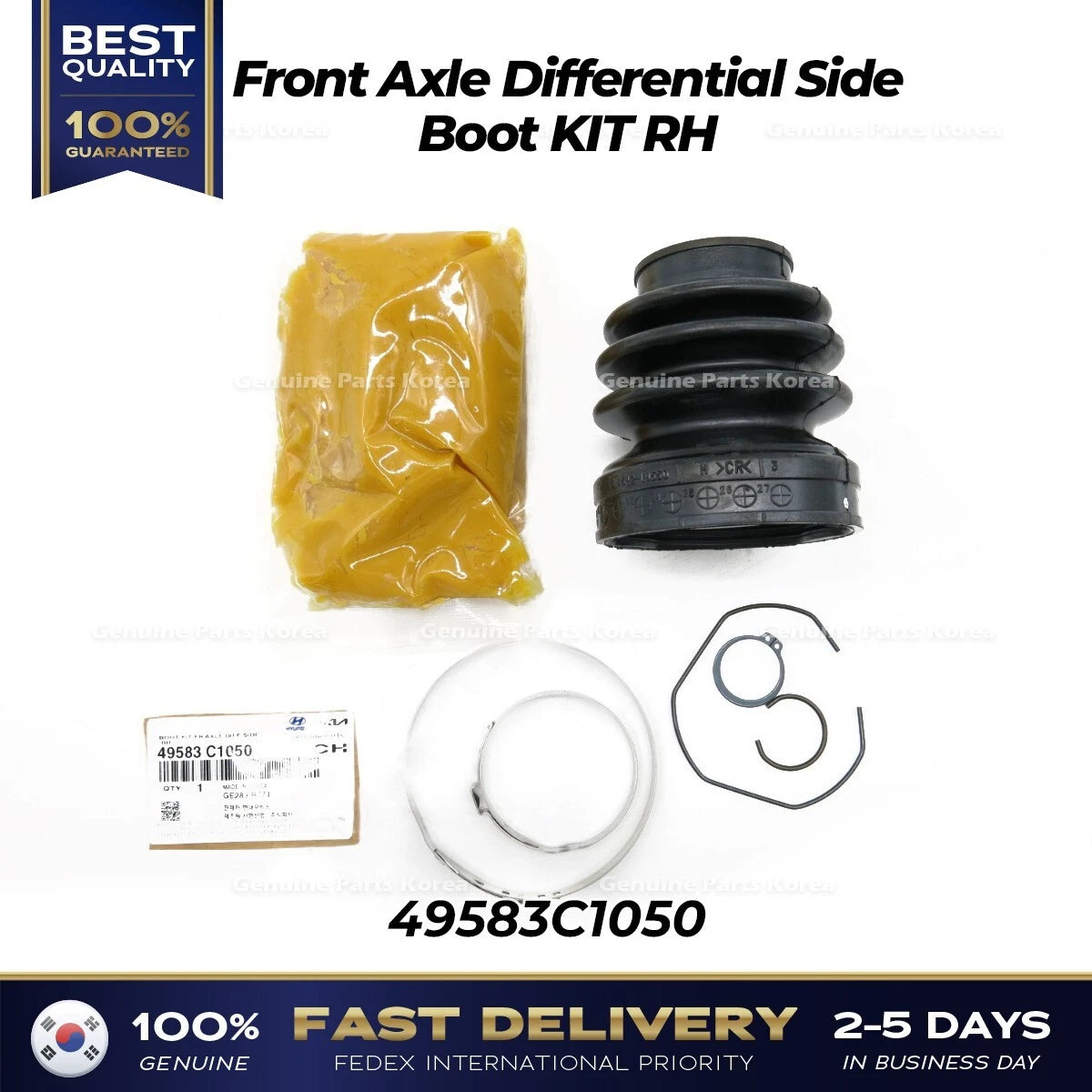 ⭐Genuine⭐ Front Axle Differential Side Boot KIT RH 49583C1050 for Hyundai Sonata