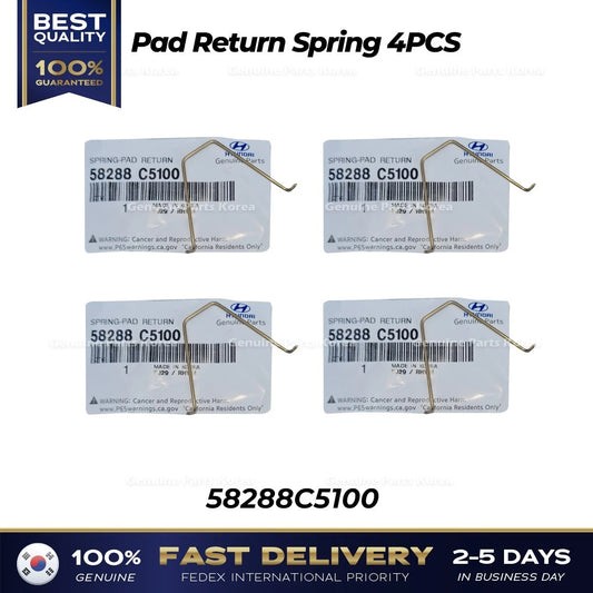 ⭐Genuine⭐ Pad Return Spring 4PCS 58288C5100 for Hyundai Kona Kia Optima