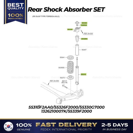 ⭐Genuine⭐ Rear Shock Absorber SET 55310F2AA0 for Hyundai Elantra