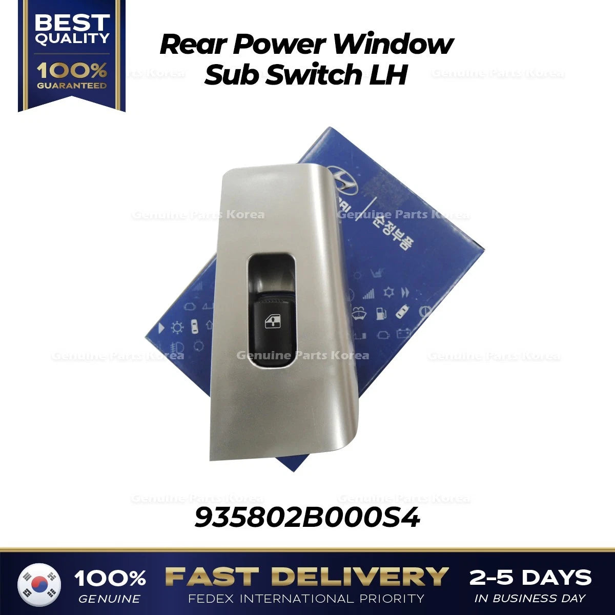 ⭐Genuine⭐ Rear Power Window Sub Switch LH 935802B000S4 for Hyundai Santa Fe