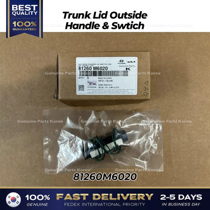 Genuine Trunk Lid Outside Handle & Swtich 81260M6020 for Kia Forte