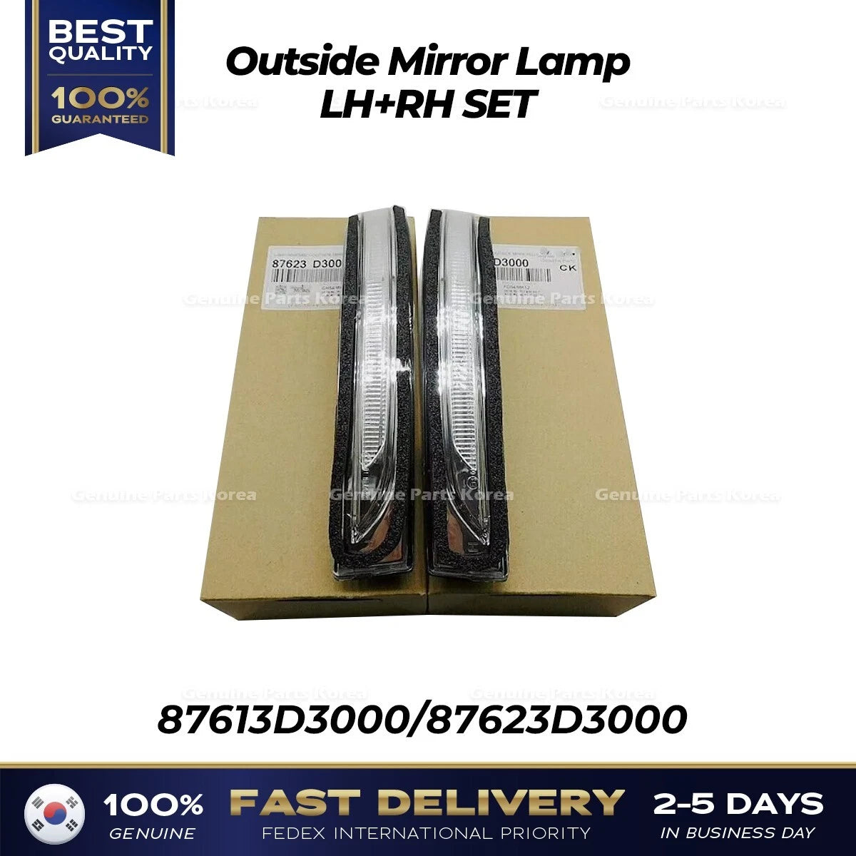⭐Genuine⭐ Outside Mirror Lamp LH RH SET for Hyundai Tucson