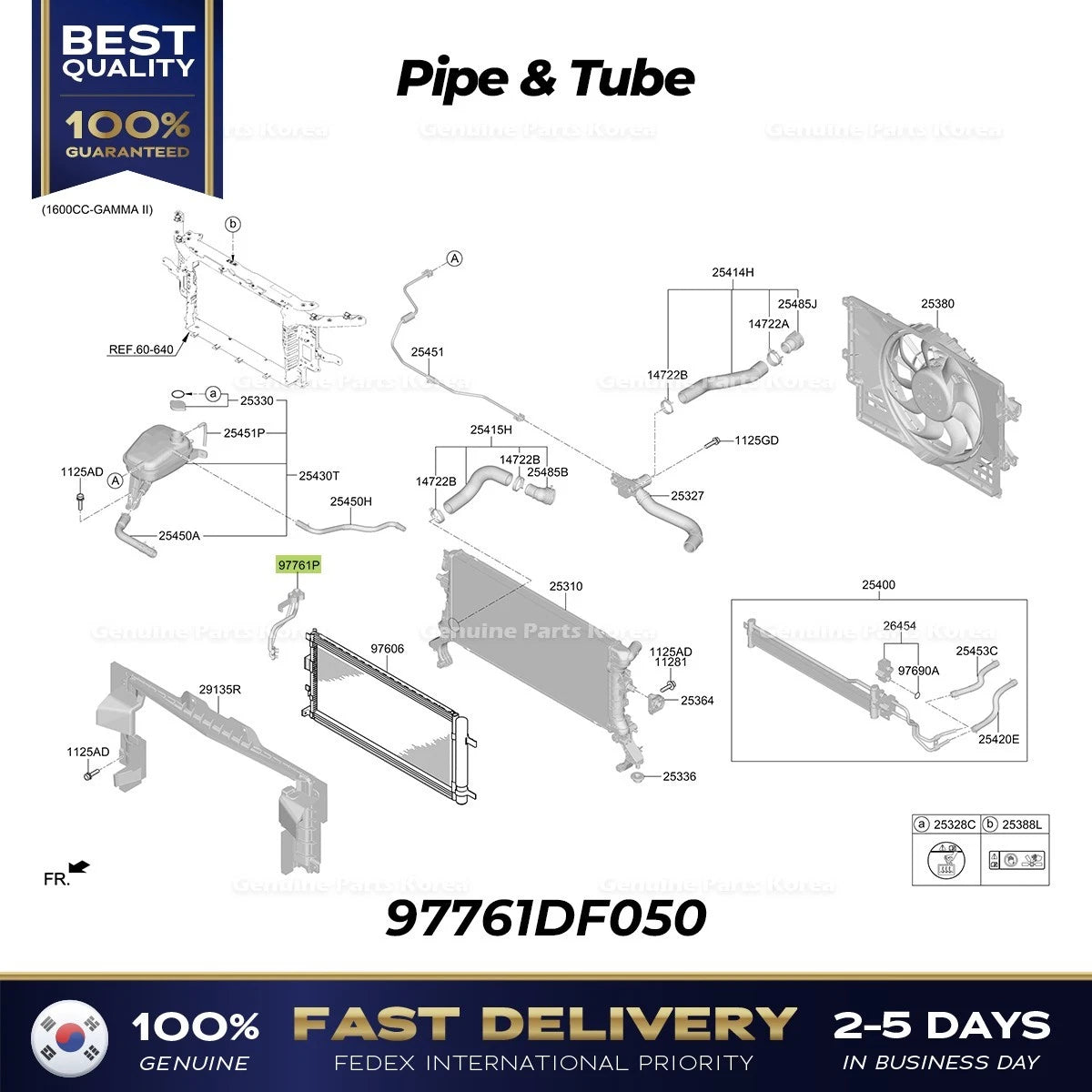 ⭐Genuine⭐ Pipe & Tube 97761DF050 for Hyundai Kona