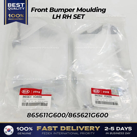 ⭐Genuine⭐ Front Bumper Moulding LH RH SET 865611G600 865621G600 for Kia Rio
