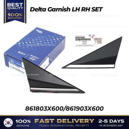 Genuine Delta Garnish LH RH SET 861803X600 861903X600 for Hyundai Elantra