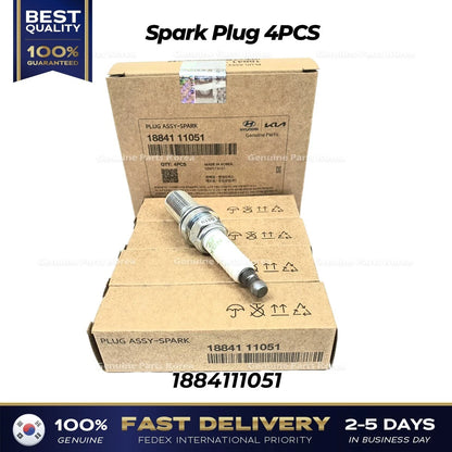 Genuine Spark Plug 4PCS 1884111051 for Hyundai Tucson Kia Sportage