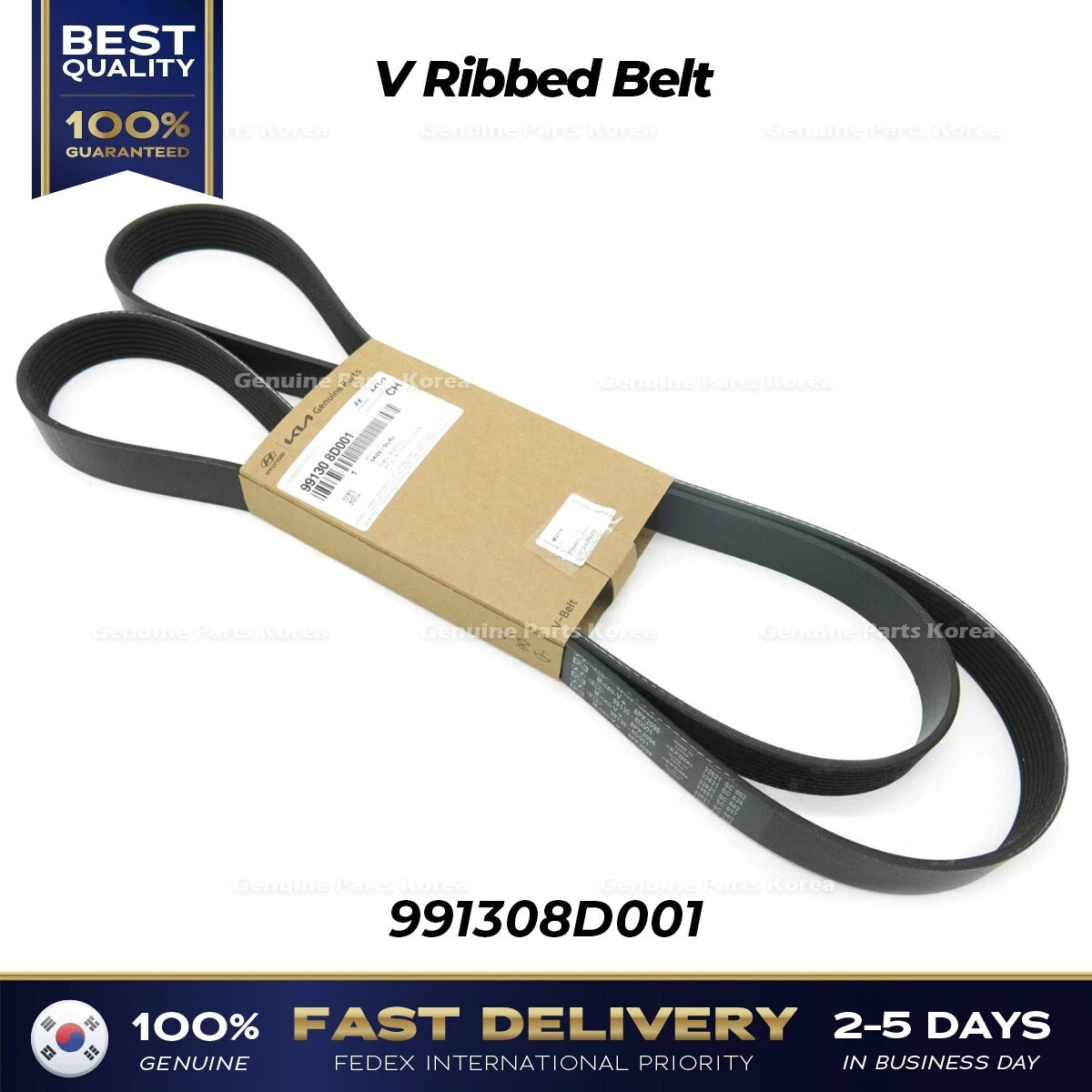 ⭐Genuine⭐ V Ribbed Belt 991308D001 for Hyundai Universe Space