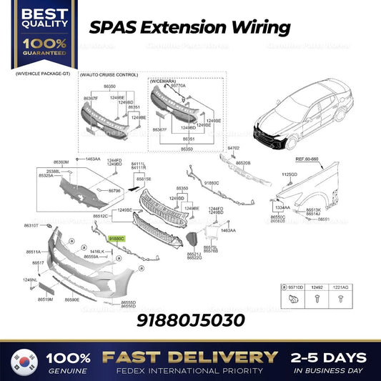 ⭐Genuine⭐ SPAS Extension Wiring 91880J5030 for Kia Stinger