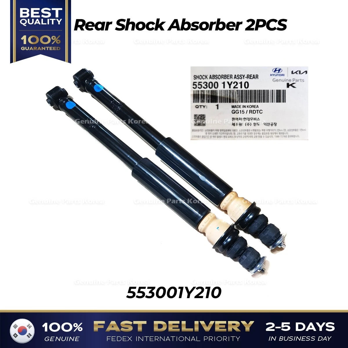⭐Genuine⭐ Rear Shock Absorber 2PCS 553001Y210 for Kia Morning Picanto