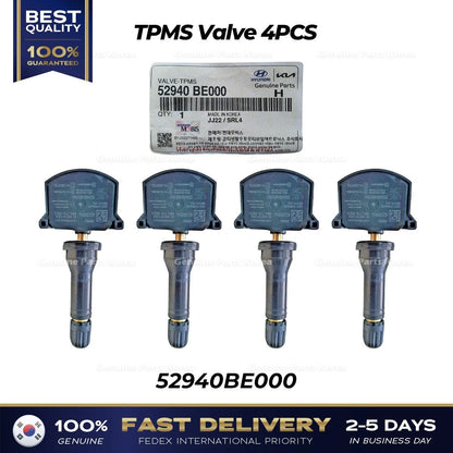 Genuine TPMS Valve 4PCS 52940BE000 for Hyundai Kona