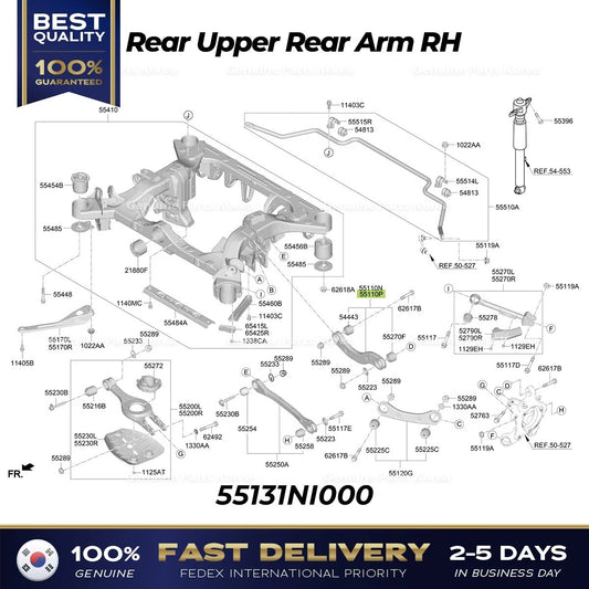 ⭐Genuine⭐ Rear Upper Rear Arm RH 55131NI000 for Hyundai Ioniq 5 N