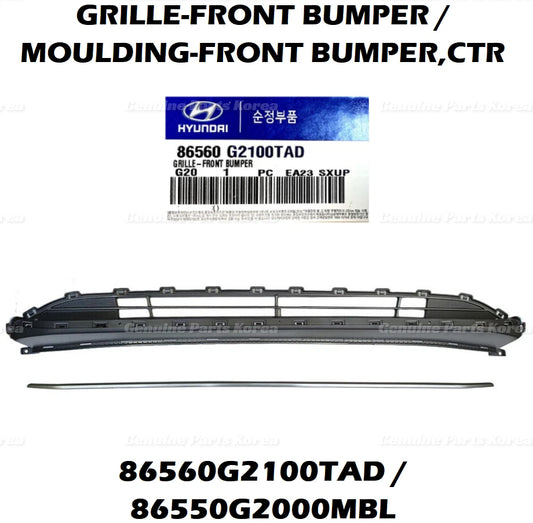 ⭐OEM⭐ Front Bumper Lower Grille + Color Molding 2P 1set for Hyundai Ioniq 17-22
