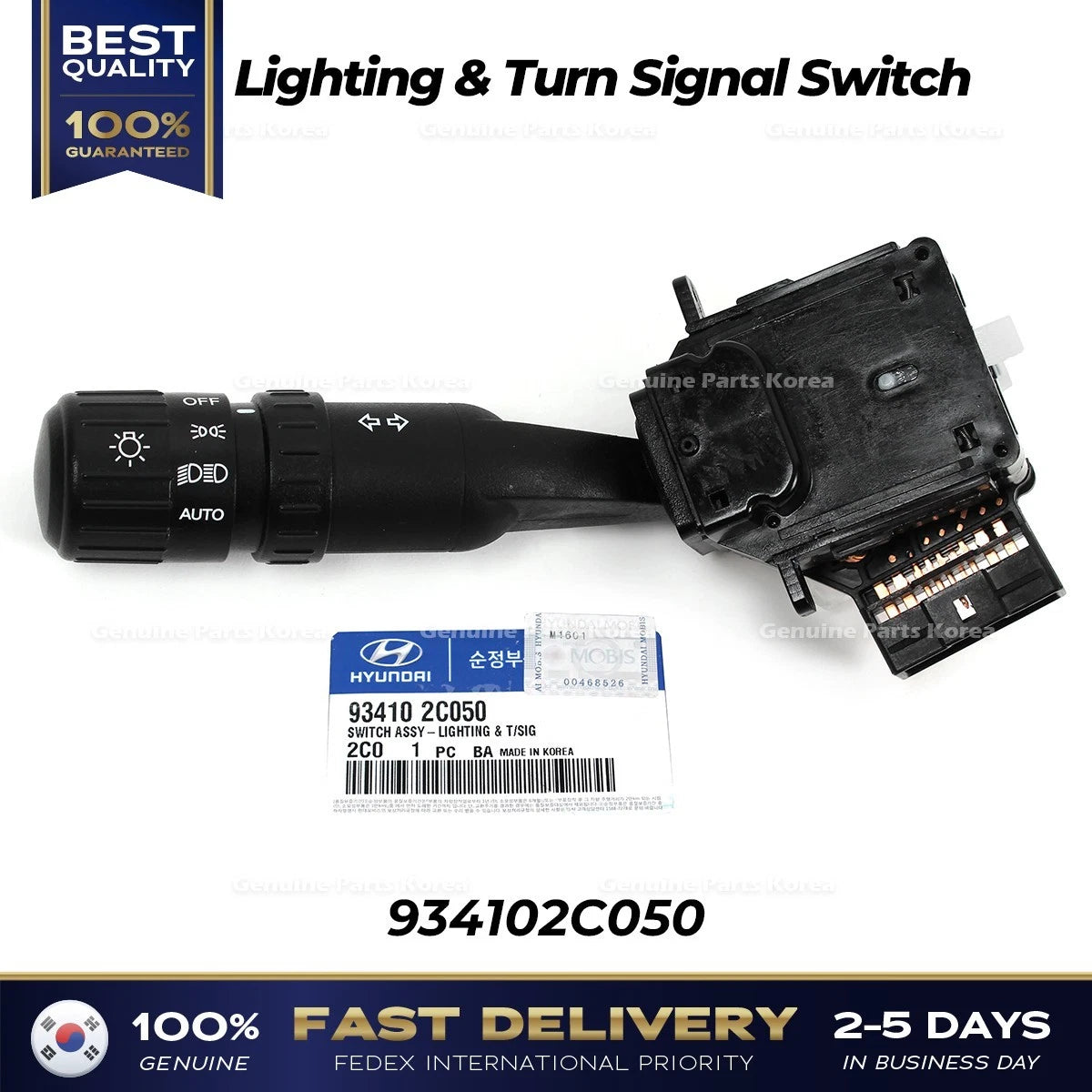 Genuine Lighting & Turn Signal Switch 934102C050 for Hyundai Tiburon