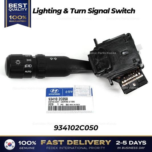 Genuine Lighting & Turn Signal Switch 934102C050 for Hyundai Tiburon