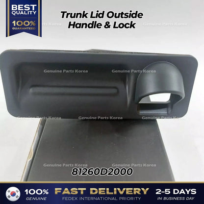 Genuine Trunk Lid Outside Handle & Lock 81260D2000 for Hyundai Genesis G90