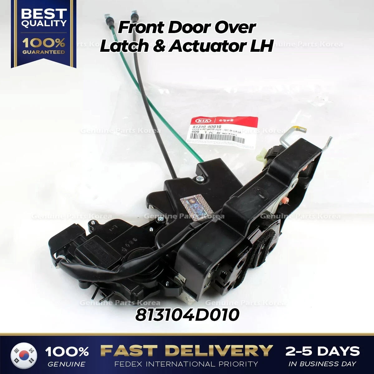 ⭐Genuine⭐ Front Door Over Latch & Actuator LH 813104D010 for Hyundai Kia