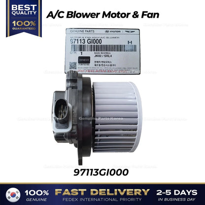 Genuine A/C Blower Motor & Fan 97113GI000 for Hyundai Genesis GV60 Electric