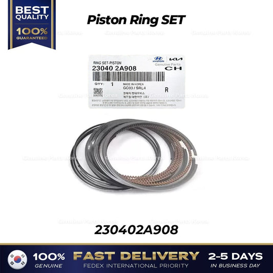 ⭐Genuine⭐ Piston Ring SET 230402A908 for Hyundai i30 i40 Accent Kona Kia K3