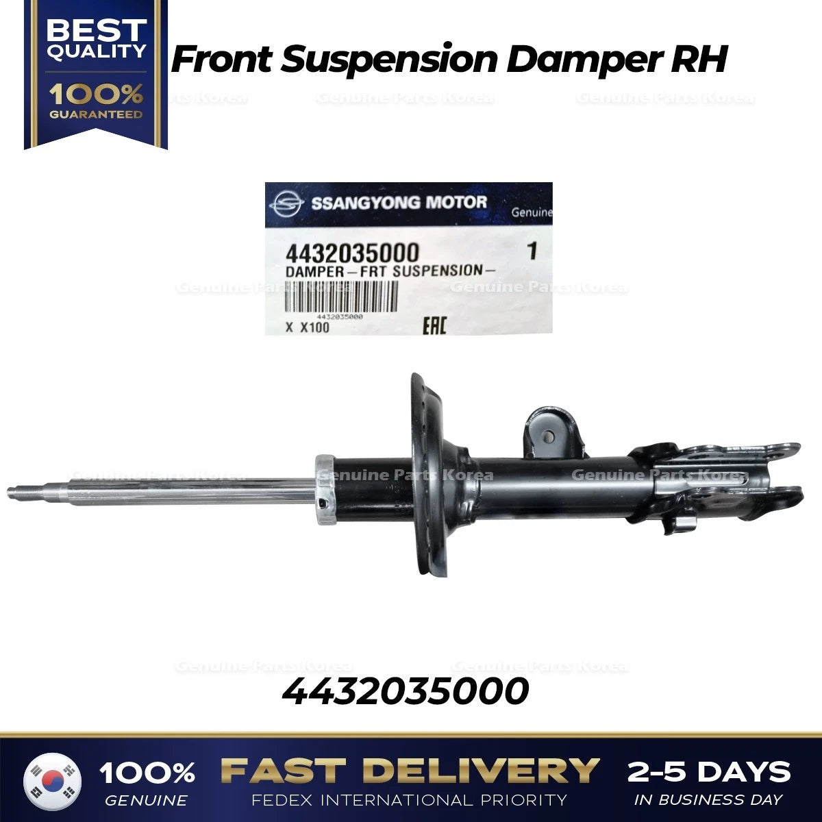 Genuine Front Suspension Damper RH 4432035000 for Ssangyong Tivoli