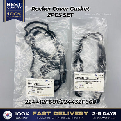 Genuine Rocker Cover Gasket 2PCS SET 224412F601 224432F600 for Hyundai Kia