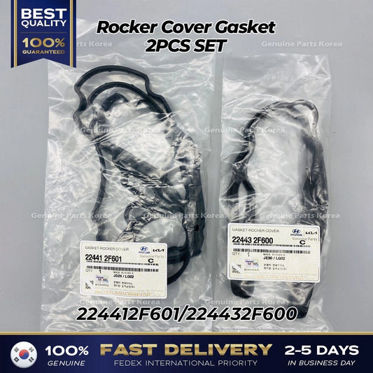 ⭐Genuine⭐ Rocker Cover Gasket 2PCS SET 224412F601 224432F600 for Hyundai Kia