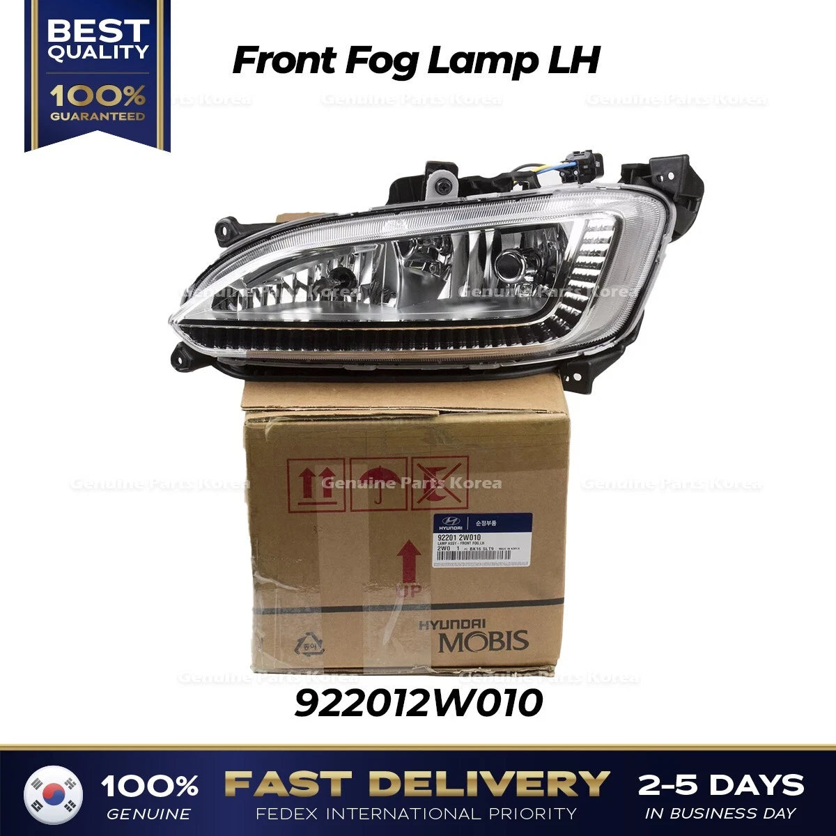 ⭐Genuine⭐ Front Fog Lamp LH 922012W010 for Hyundai Santa Fe