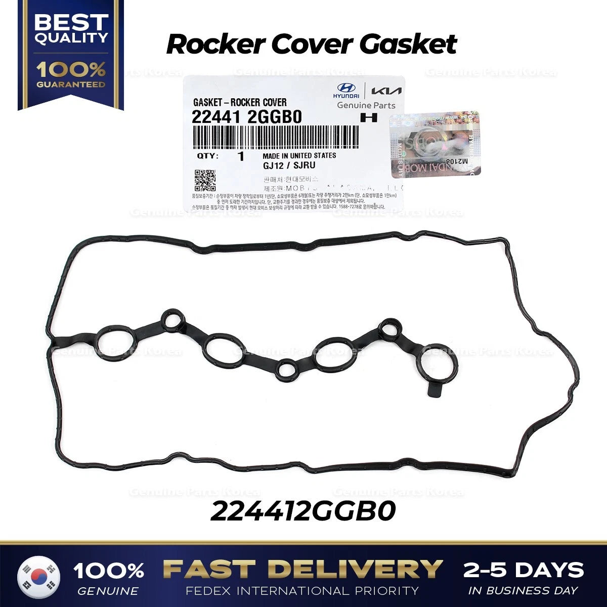 ⭐Genuine⭐ Rocker Cover Gasket 224412GGB0 for Kia Optima Sorento