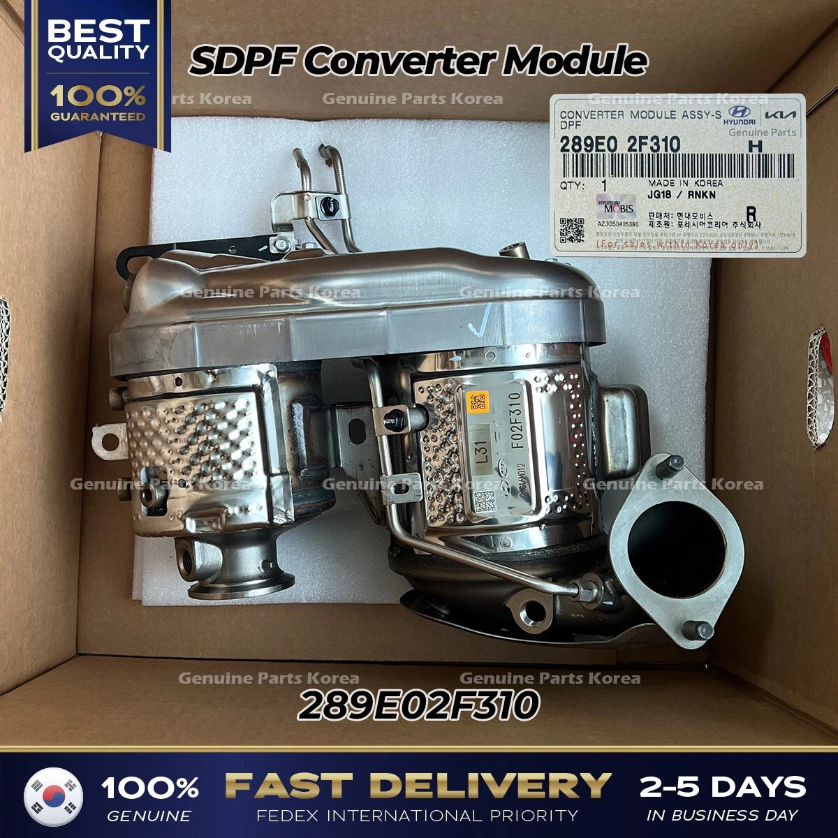 ⭐Genuine⭐ SDPF Converter Module 289E02F310 for Hyundai Palisade