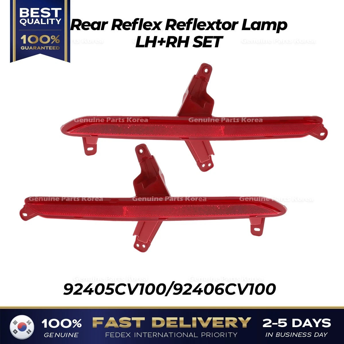 ⭐Genuine⭐ Rear Reflex Reflextor Lamp LH RH SET 92405CV100 92406CV100 for Kia EV6