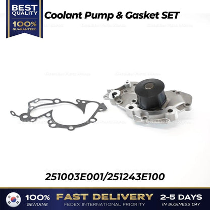 Genuine Coolant Pump & Gasket SET 251003E001 for Hyundai Santa Fe Kia Optima