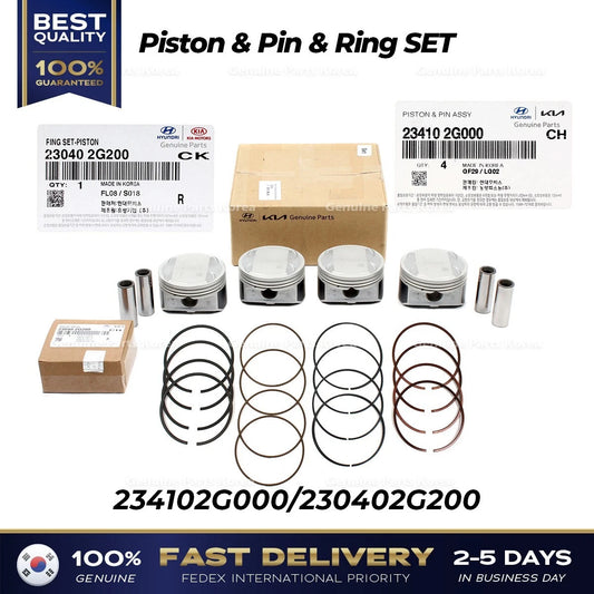 ⭐Genuine⭐ Piston & Pin & Ring SET for Hyundai Tucson Kia Forte
