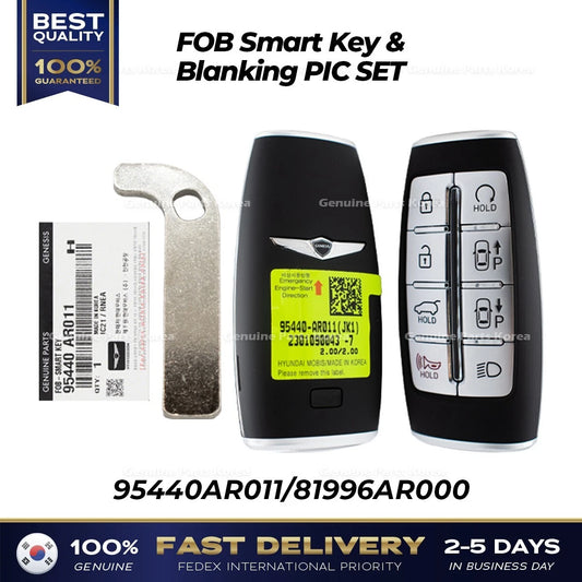 ⭐Genuine⭐ FOB Smart Key & Blanking PIC SET 95440AR011 for Hyundai Genesis GV70