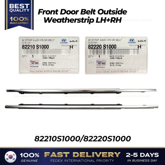 ⭐Genuine⭐ Front Door Belt Outside Weatherstrip LH RH 82210S1000 82220S1000