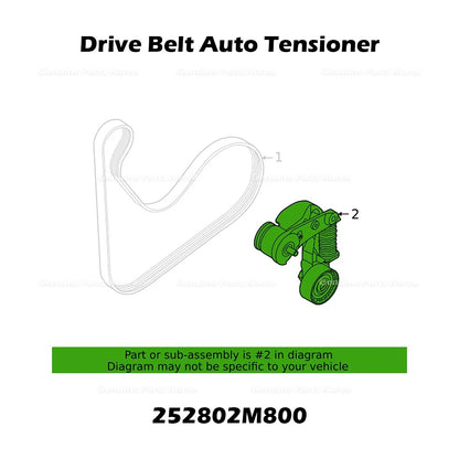 Genuine Drive Belt Auto Tensioner 252802M800 for Hyundai Elantra Kona