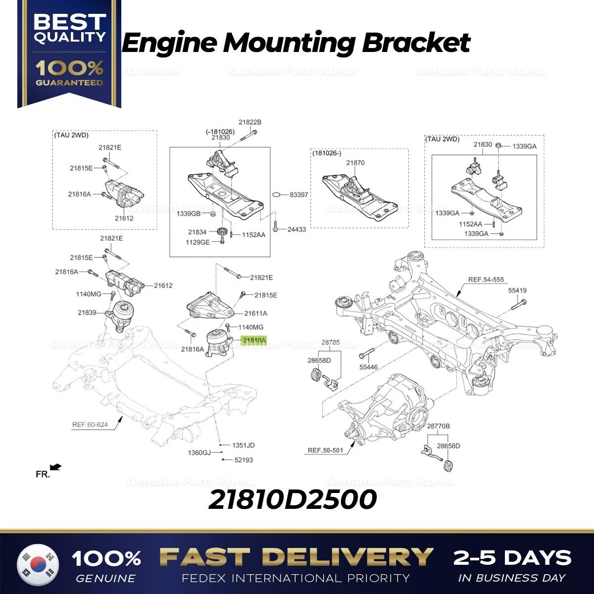 ⭐Genuine⭐ Engine Mounting Bracket 21810D2500 for Hyundai Genesis G90