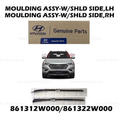 Genuine Windshield Pillar Molding LH RH Set 861312W000 861322W000 for Hyundai
