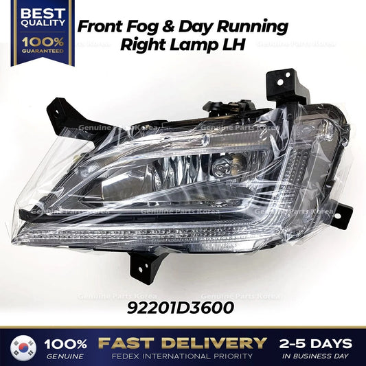 ⭐Genuine⭐ Front Fog & Day Running Right Lamp LH 92201D3600 for Hyundai Tucson