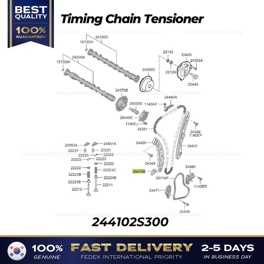 ⭐Genuine⭐ Timing Chain Tensioner 244102S300 for Hyundai Genesis G80