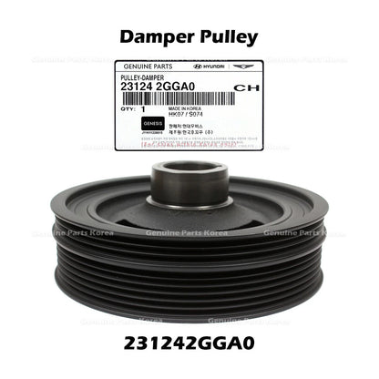 Genuine Damper Pulley 231242GGA0 for Hyundai Elantra N Genesis G70 Kia Optima