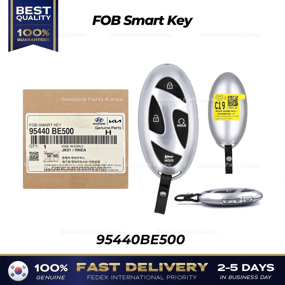 ⭐Genuine⭐ FOB Smart Key 95440BE500 for Hyundai Kona
