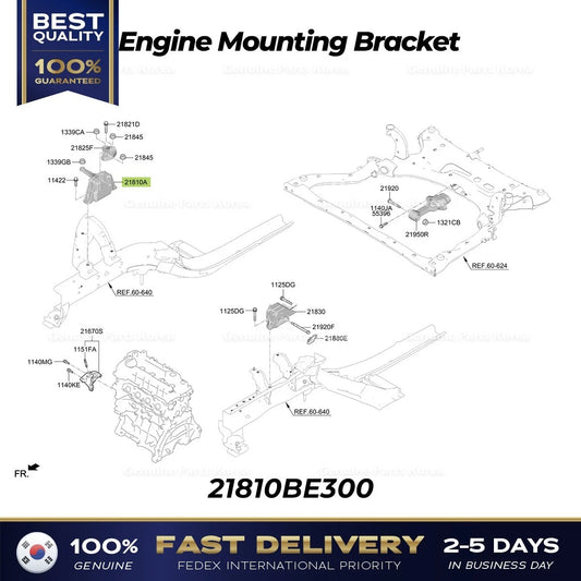 ⭐Genuine⭐ Engine Mounting Bracket 21810BE300 for Hyundai Kona Hybrid