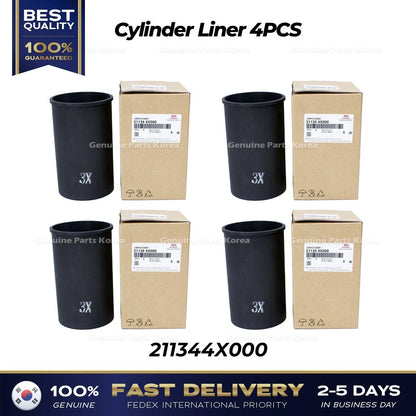 Genuine Cylinder Liner 4PCS 211344X000 for Hyundai Terracan Kia Carnival