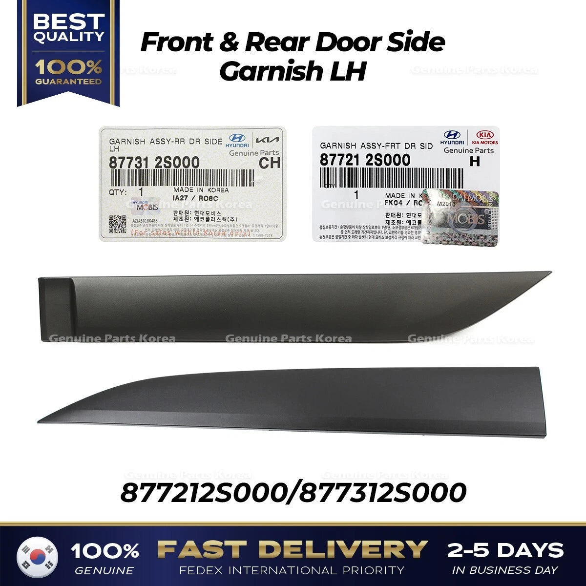 ⭐Genuine⭐ Front & Rear Door Side Garnish LH for Hyundai Tucson
