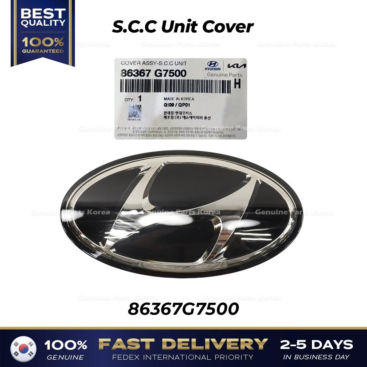 ⭐Genuine⭐ S.C.C Unit Cover 86367G7500 for Hyundai Ioniq