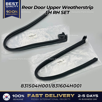 Genuine Rear Door Upper Weatherstrip LH RH SET for Hyundai H1