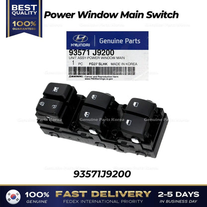 Genuine Power Window Main Switch 93571J9200 for Hyundai Kona