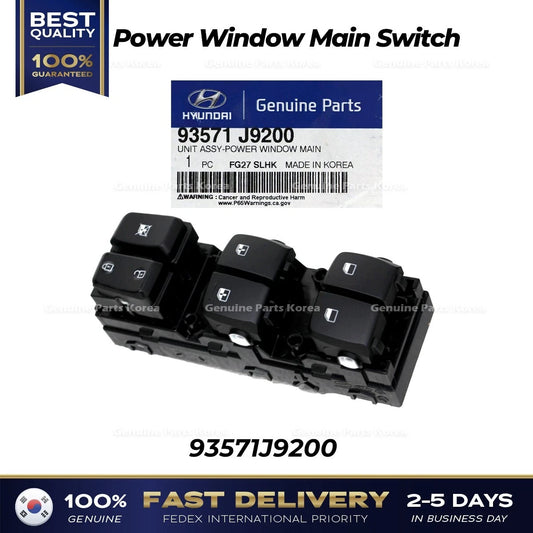 ⭐Genuine⭐ Power Window Main Switch 93571J9200 for Hyundai Kona