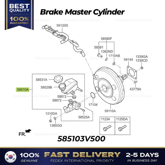 ⭐Genuine⭐ Brake Master Cylinder 585103V500 for Hyundai Azera